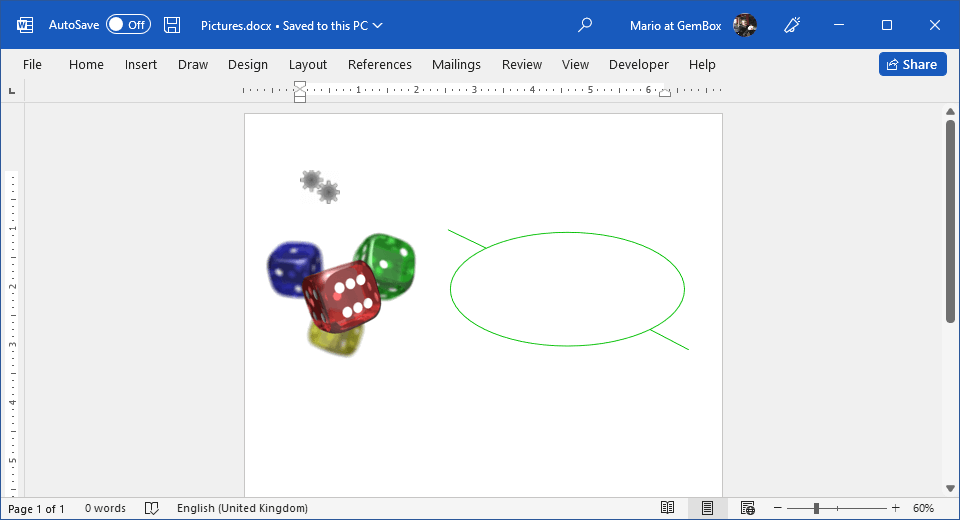 Word document with Picture elements