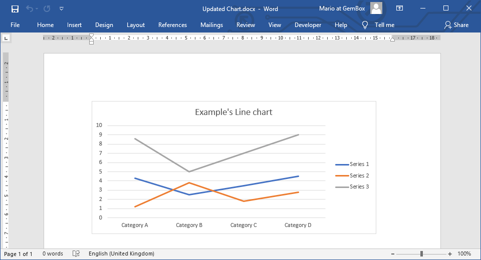 Word Charts from C# / VB.NET applications