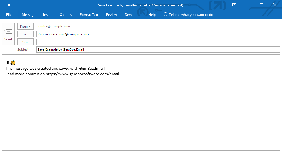 Save Emails in C# and VB.NET