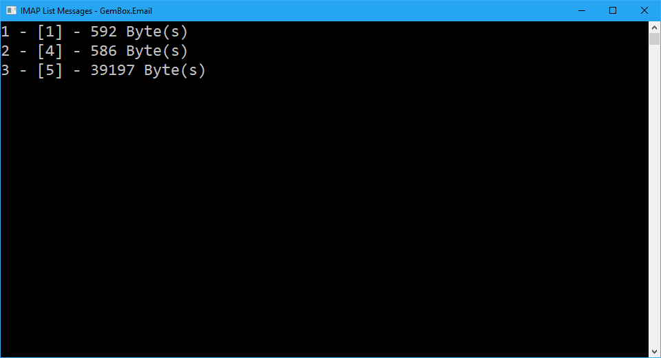 List Email Messages with IMAP
