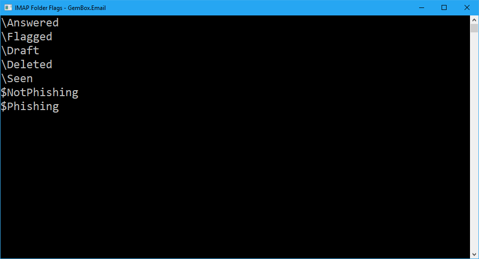 How to list email folder flags in C# and VB.NET