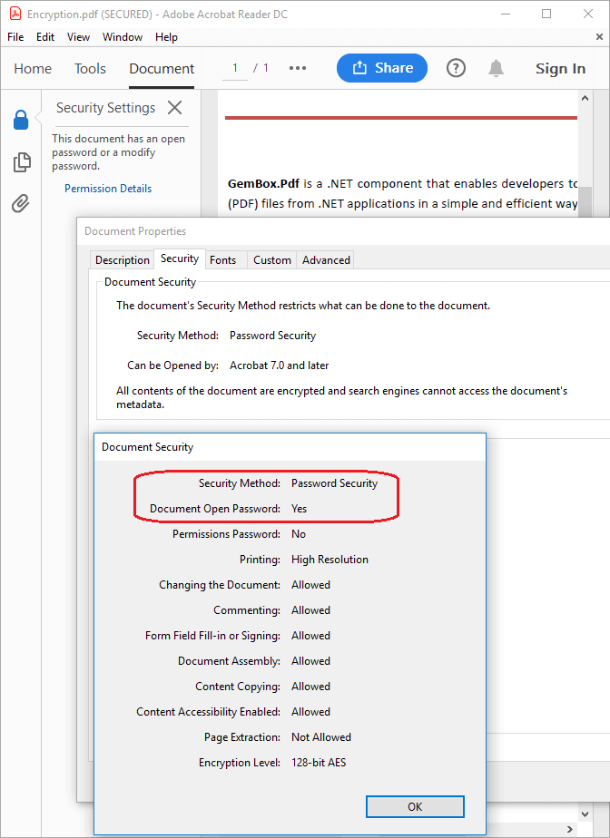 unable to open adobe file password