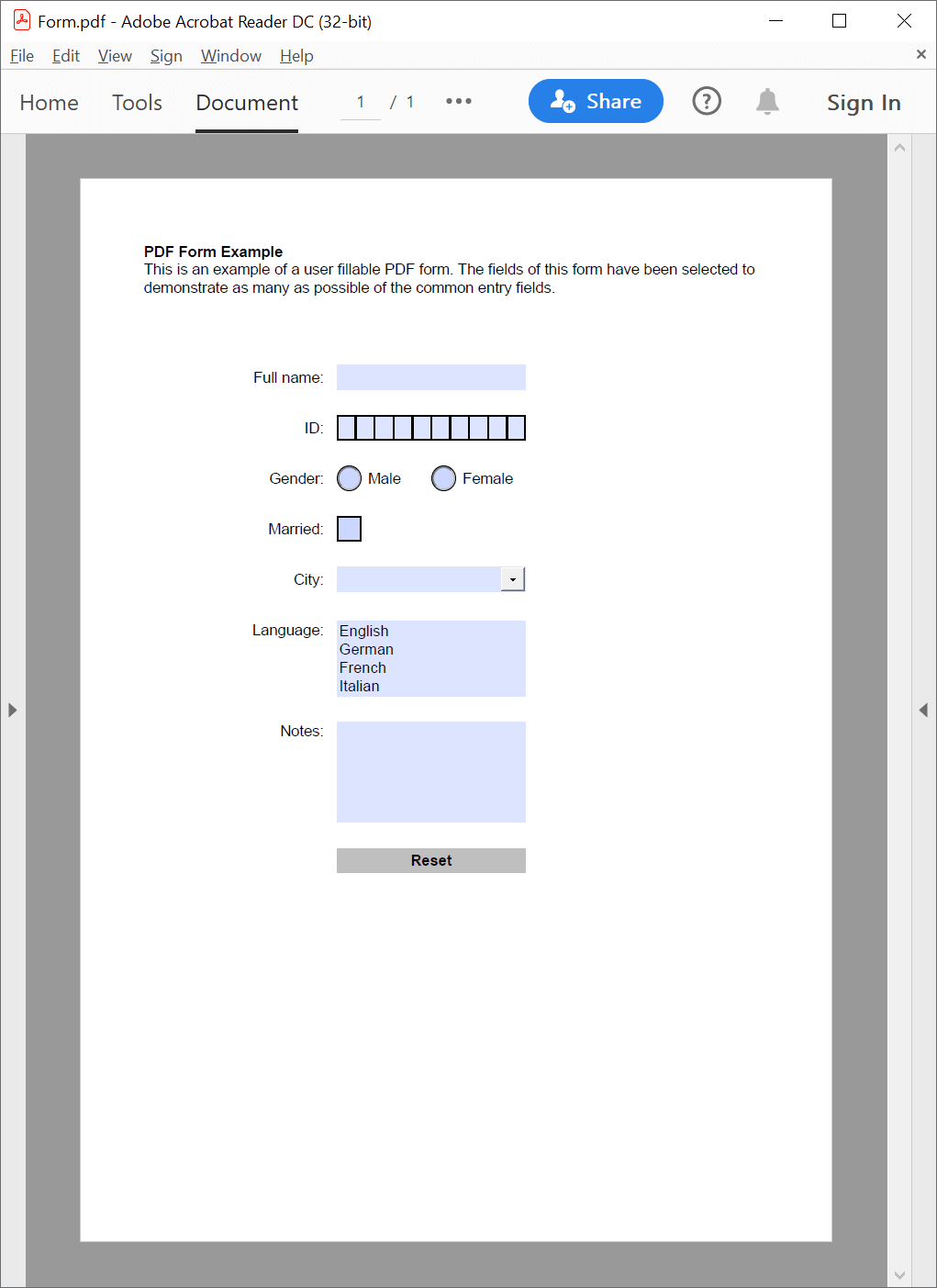 Create PDF interactive form fields in C# and VB.NET