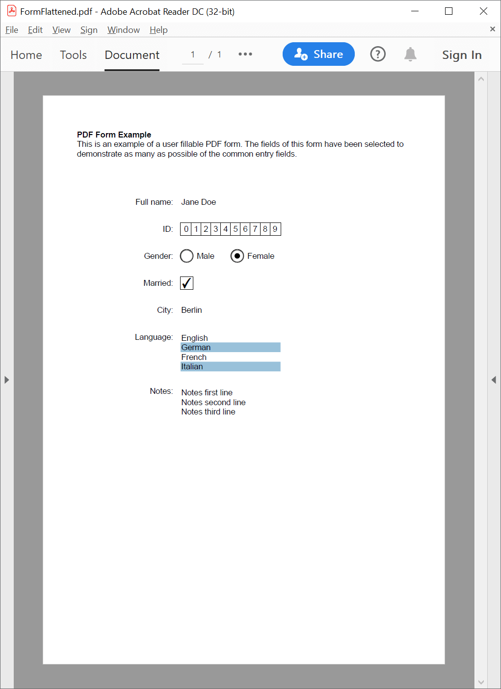 Flatten PDF interactive form fields in C# and VB.NET