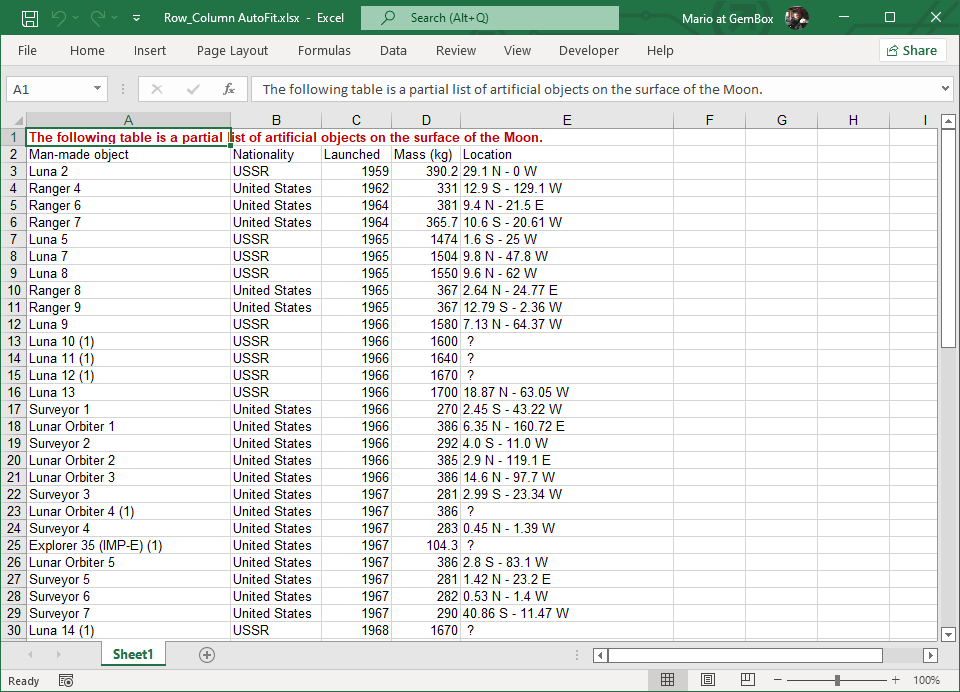 Autofit Excel Rows And Columns From C Vbnet Application 4339