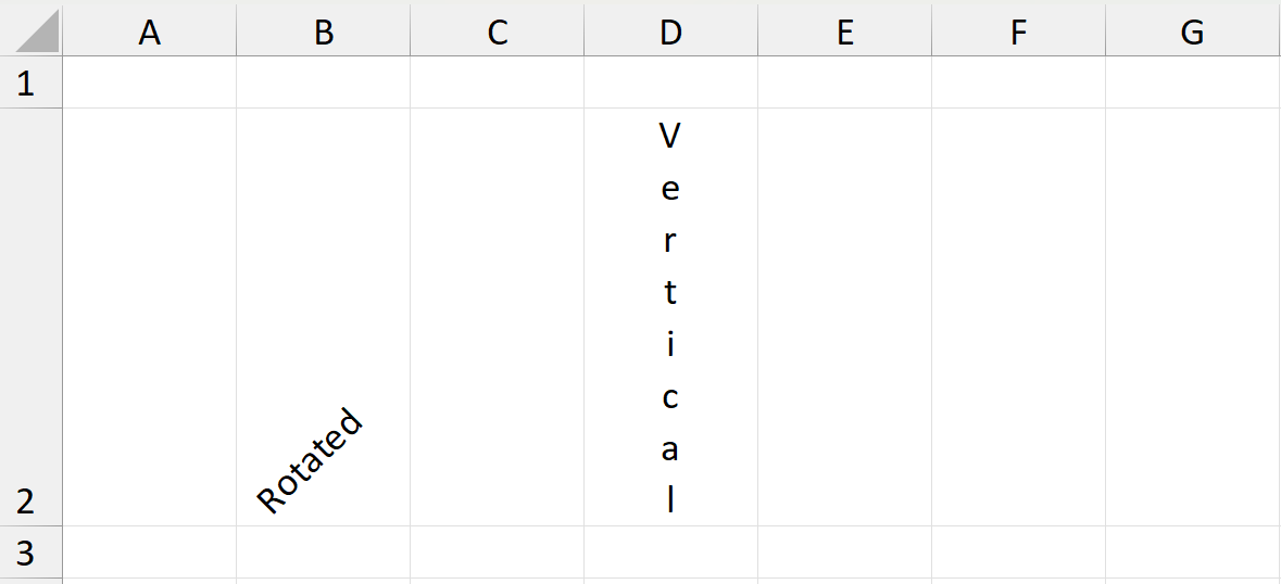 Programmatically rotated and stacked text in cells in Excel Excel cell rotated and vertical text created with GemBox.Spreadsheet