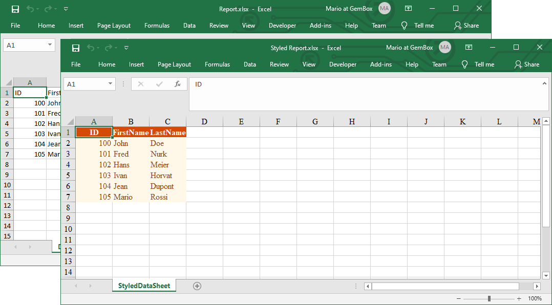 Export Excel Files From Asp Gridview Control