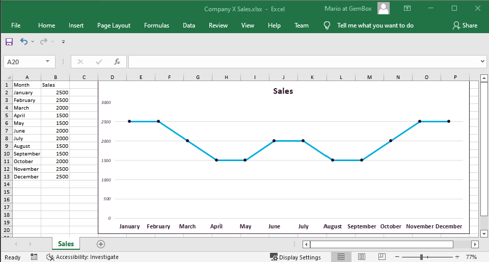 c# - How to replicate what Excel does to plot a Scatter with